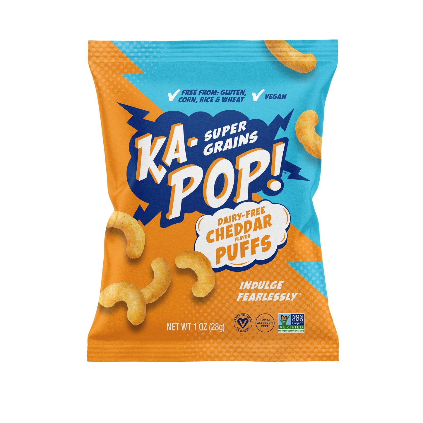 KAPOP-1 oz Dairy Free Cheddar Puffs