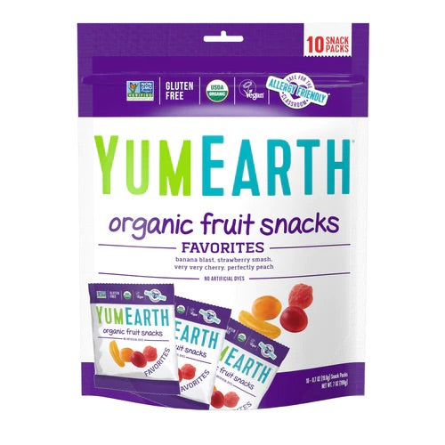 Yum Earth Fruit Snacks *10 snack packs per bag