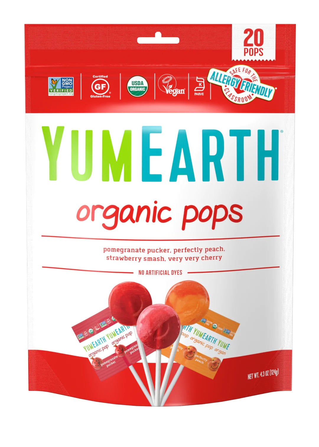 Yum Earth Organic Pops *20 Pops per bag