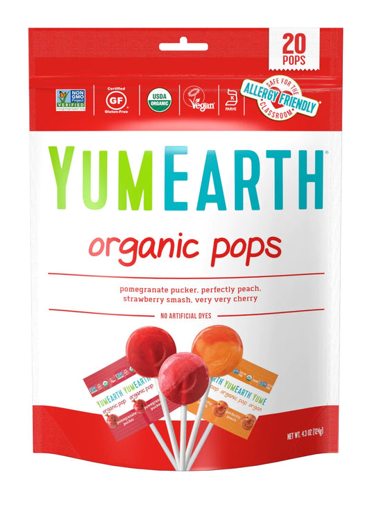 Yum Earth Organic Pops *20 Pops per bag